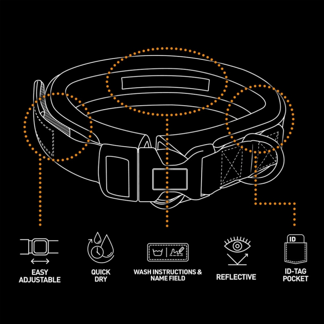 Duvoplus EXPLOR Ultimate Fit Comfy Halsband Safety - Silver Reflective - XL - 52-61cm – Bild 3