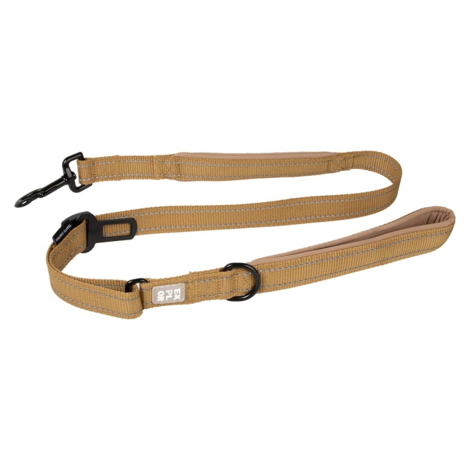 Duvoplus EXPLOR Ultimate Fit On-The-Road-Leine Fashion - honey gold - 130cm - 25mm