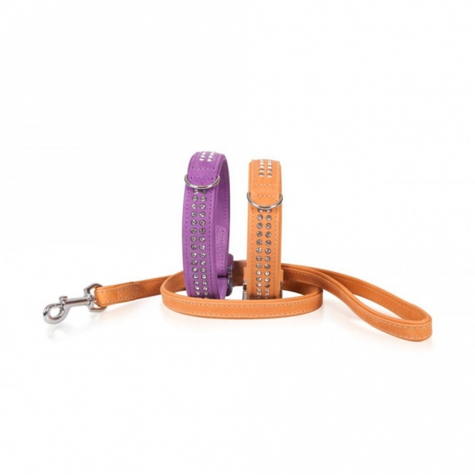 Karlie Buffalo Strass-Halsband - Violett - 3-reihig, 65cm/40mm – Bild 3