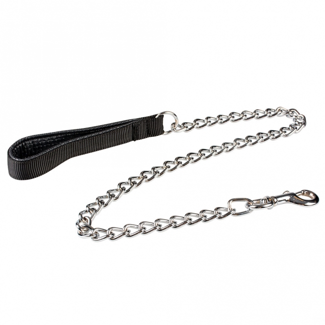 Duvoplus Kettenleine mit gepolstertem Griff - schwarz - 100cm/3mm