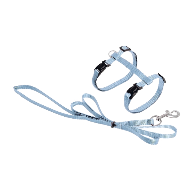 Karlie ASP Katzengeschirr mit Leine - Hellblau